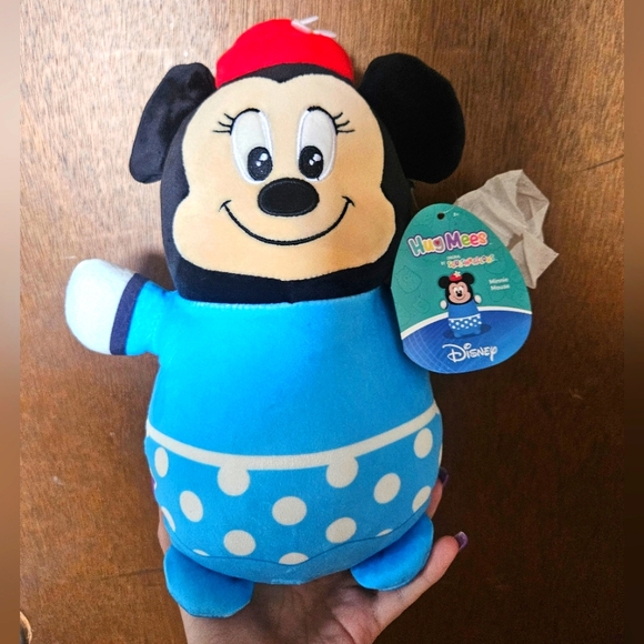 NWT Minnie Mouse Hug Mee 10" Disney Squishmallow Blue Polkadots - Picture 1 of 5